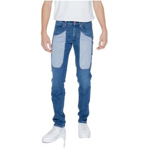 Jeckerson, Jeans, Heren, Blauw, W34, Katoen, Blauwe Plain Heren Jeans met Rits