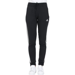 Adidas, Essentials 3-Stripes Fleece Zwarte Sportbroek voor Dames Zwart, Dames, Maat:S