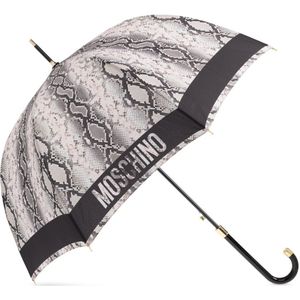 Moschino, Paraplu met logo Grijs, unisex, Maat:ONE Size
