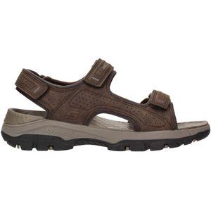 Skechers, Comfortabele Bruine Sandaal met Luxefoam Voetbed Bruin, Heren, Maat:47 EU