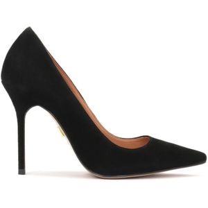 Kazar, Schoenen, Dames, Zwart, 39 1/2 EU, Suède, Zwarte Suède Stiletto's Hoge Hakken