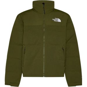 The North Face, Jassen, Heren, Groen, M, Olijfgroene Gewatteerde Donsjas