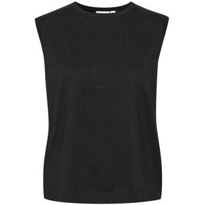 Saint Tropez, Tops, Dames, Zwart, L, Zwarte Gebreide Vest - Milasz 30511506