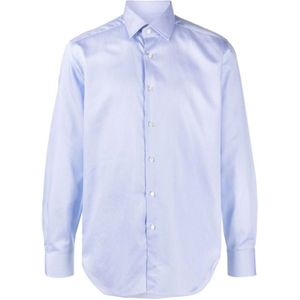 Xacus, Overhemden, Heren, Blauw, 3Xl, Katoen, Italiaans Katoenen Shirt