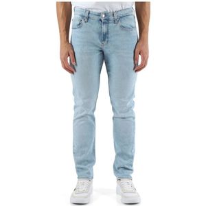 Calvin Klein Jeans, Jeans, Heren, Blauw, W33, Katoen, Slim Fit Five-Pocket Jeans