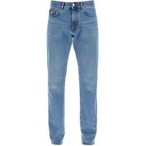 Versace, Medusa Biggie Regular Fit Jeans Blauw, Heren, Maat:W33