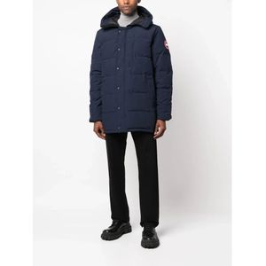 Canada Goose, Jassen, Heren, Blauw, L, Katoen, Blauwe Winter Parka Jas