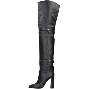 Casadei, Schoenen, Dames, Zwart, 39 EU, Leer, Laarzen Zwart