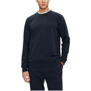 Hugo Boss, Sweatshirts & Hoodies, Heren, Blauw, S, Sweatshirt met ronde hals