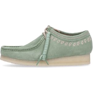 Clarks, Schoenen, Heren, Groen, 42 1/2 EU, Suède, Groene Mocassin Lifestyle Schoen