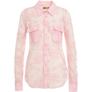 Aniye By, Blouses & Shirts, Dames, Roze, M, Kanten blouse met knoopsluiting