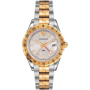 Versace, Hellenyium GMT V1103 0015 Horloge Geel, Heren, Maat:ONE Size