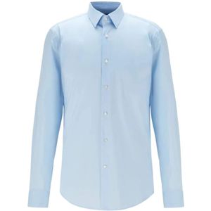 Hugo Boss, Normaal Overhemd Blauw, Heren, Maat:4XL