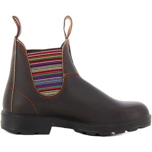 Blundstone, Bruine Streep Multicolor Elastische Laarzen Veelkleurig, Dames, Maat:40 EU