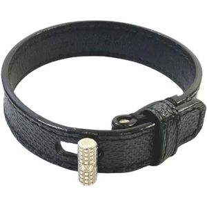 Louis Vuitton Vintage, Pre-owned, Heren, Zwart, ONE Size, Leer, Pre-owned Leather bracelets
