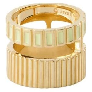 Ivi, Elegante Vermeil Ring - Eierschaal Geel, Dames, Maat:55 MM