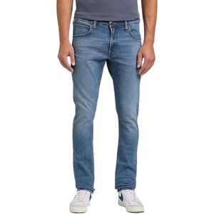 Lee, Jeans, Heren, Blauw, W34, Leer, Moderne Luke Skinny Jeans