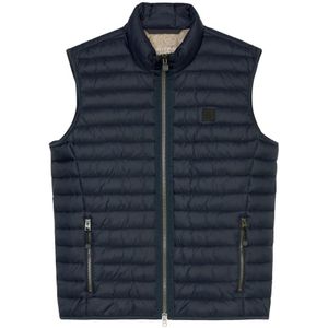 Marc O'Polo, Jassen, Heren, Blauw, XS, Polyester, Gewatteerde bodywarmer