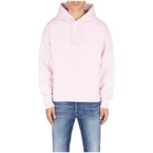 Dsquared2, Sweatshirts & Hoodies, Heren, Roze, M, Katoen, Stijlvolle Designer Kleding Collectie