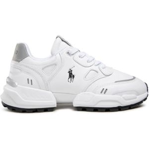 Polo Ralph Lauren, Schoenen, Heren, Wit, 44 EU, Polyester, Witte Casual Sneakers voor Mannen