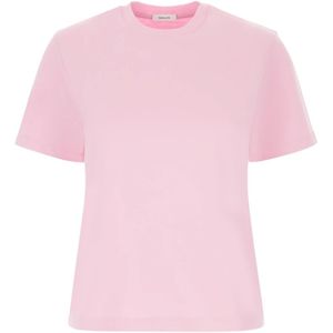 Salvatore Ferragamo, Casual Katoenen T-Shirt Roze, Dames, Maat:M