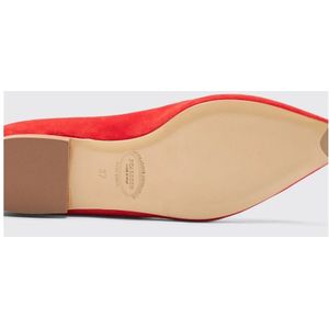 Scarosso, Schoenen, Dames, Rood, 39 EU, Suède, Rode Suède Ballet Flats