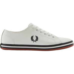 Fred Perry, Klassieke leren sneakers met laurierborduursel Wit, Heren, Maat:46 EU