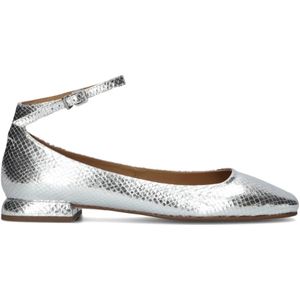 Lina Locchi, Schoenen, Dames, Grijs, 40 EU, Zilveren Ballerina Flats