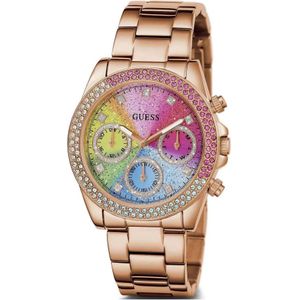 Guess, Rosegold Sol Multicolor Horloge Roze, Dames, Maat:ONE Size