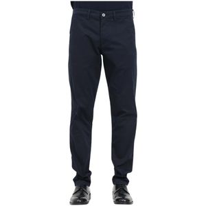 Selected Homme, Blauwe Slim Fit Broek met Rits Blauw, Heren, Maat:W29