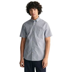 Gant, Overhemden, Heren, Blauw, 3Xl, Katoen, Short Sleeve Shirts