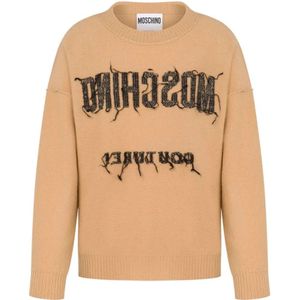 Moschino, Beige Trui Upgrade: Stijlvolle Dameskleding Beige, Dames, Maat:S