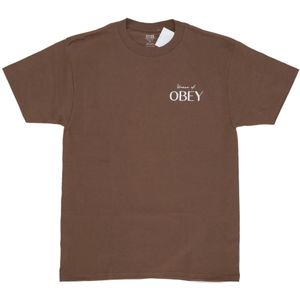 Obey, Tops, Heren, Bruin, M, T-Shirts