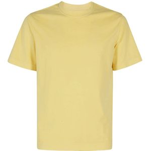 Circolo 1901, Tops, Heren, Geel, L, Jersey Kraag T-shirt