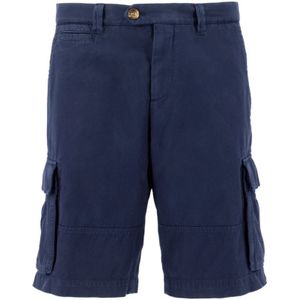Brunello Cucinelli, Colorato Ss 23 Bermuda Shorts Blauw, Heren, Maat:L