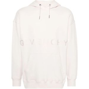 Givenchy, Sweatshirts & Hoodies, Heren, Roze, M, Katoen, Hoodie met logo print
