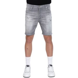 My Brand, Korte broeken, Heren, Grijs, W34, Denim, Grijze Skinny Denim Shorts