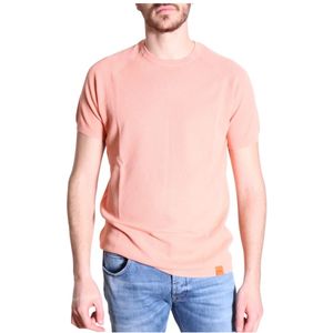 Aspesi, Tops, Heren, Roze, L, Elegant Comfortabel Hoogwaardig T-Shirt in Mooie Roze Tint