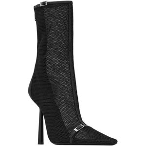 Saint Laurent, Schoenen, Dames, Zwart, 41 EU, Stijlvolle Zwarte Booties