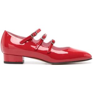 Carel, Rode Patent Ballerina Schoenen Rood, Dames, Maat:37 1/2 EU