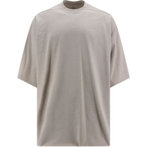 Rick Owens, Tops, Heren, Beige, ONE Size, Katoen, Oversize T-Shirt van Biologisch Katoen