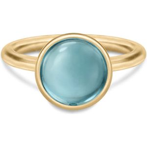 Julie Sandlau, Accessoires, Dames, Blauw, 50 MM, Satijn, Tijdloze Aqua Blauwe Quartz Ring