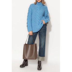 Stella McCartney, Truien, Dames, Blauw, M, Wol, Wollen Turtleneck