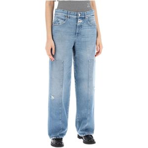 Closed, Wide Jeans Blauw, Dames, Maat:W28