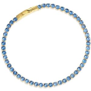 Sif Jakobs Jewellery, Grande Armband met Blauwe Zirkoon Geel, Dames, Maat:XL