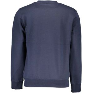 Timberland, Sweatshirts & Hoodies, Heren, Blauw, L, Katoen, Blauwe Biologische Katoen Ronde Hals Sweater