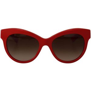 Dolce & Gabbana, Accessoires, Dames, Rood, ONE Size, Beperkte oplage rode cat-eye zonnebril