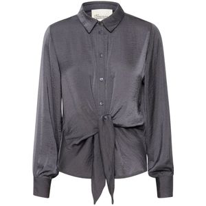 My Essential Wardrobe, Elegante Albamw Blouse in Iron Grey Grijs, Dames, Maat:L