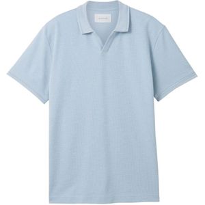 Tom Tailor, Tops, Heren, Blauw, L, Gestructureerde Resort Polo Shirts