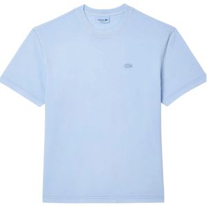Lacoste, Tops, Heren, Blauw, XL, Blauwe Krokodil T-shirt